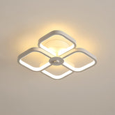 Plafonnier LED 32W Design moderne Cercle carré Lampe de Plafond Blanc Chaud 3000K